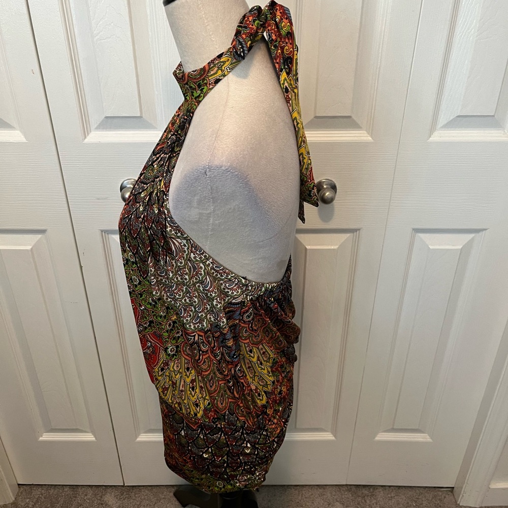 Joseph Ribkoff size 10 Sleeveless Halter Printed Party Top - Picture 8 of 16